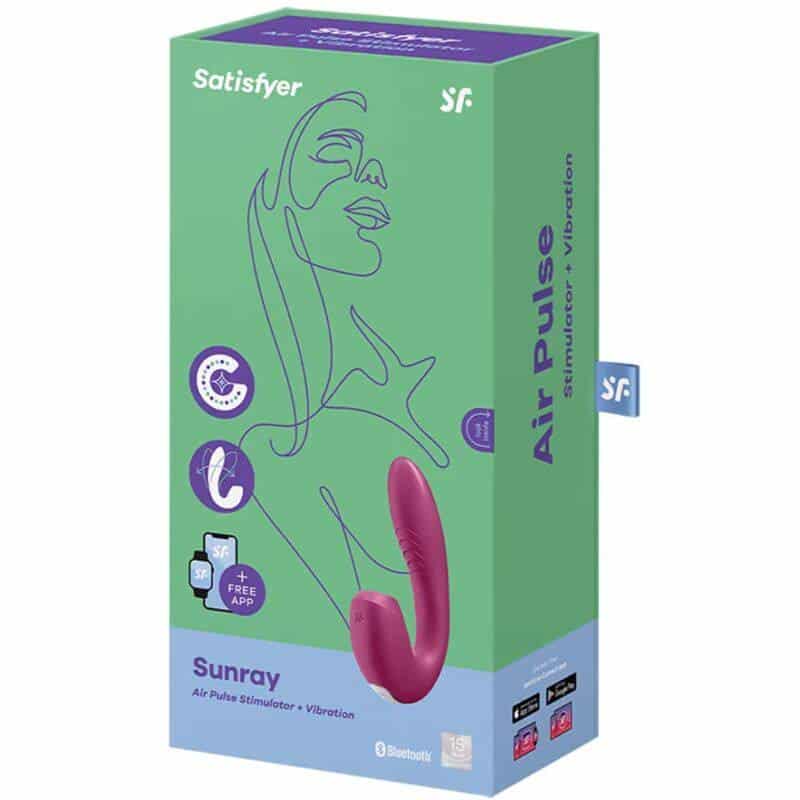 Red Satisfyer Sunray Vibrator for Dual Stimulation Red Satisfyer Sunray Vibrator for Dual Stimulation