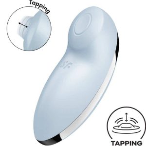 Satisfyer Tap & Climax 2 Blue Silicone Vibrator