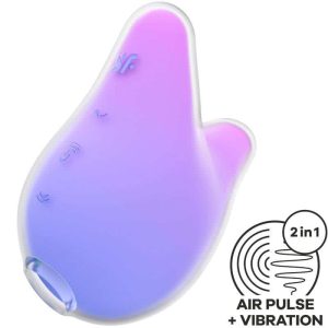 Satisfyer - VIBRADOR E ESTIMULADOR MERMAID VIBES EM VIOLETA E ROSA
