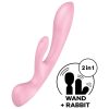 Satisfyer - Pink TRIPLE OH HYBRID VIBRATOR WITH 3 MOTORS
