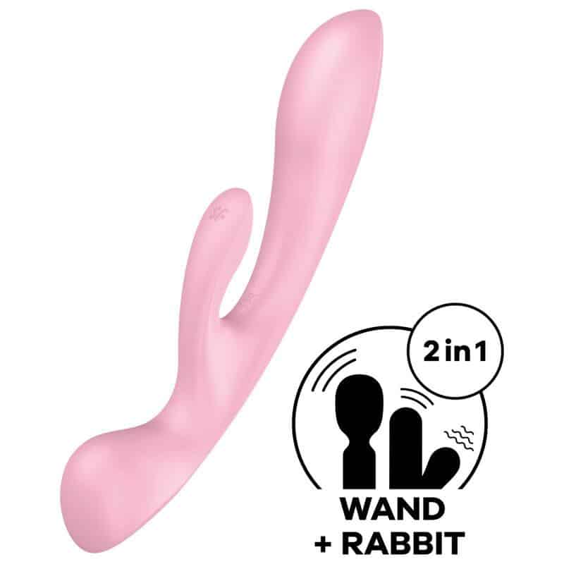 Satisfyer - Pink TRIPLE OH HYBRID VIBRATOR WITH 3 MOTORS