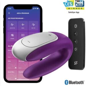 Satisfyer - VIBRADOR PARTNER ROXO COM DUPLO PRAZER