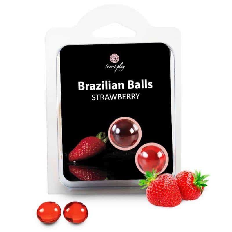 Secretplay Strawberry Massage Oil Balls Set