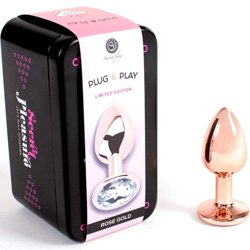Secretplay Rose Gold Metal Anal Plug Small 7cm Secretplay Rose Gold Metal Anal Plug Small 7cm