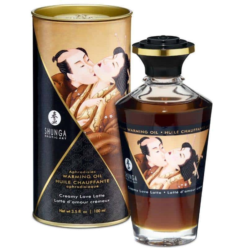 Shunga - Aceite de Masaje Calor con Sabor a Café Crema 100ml