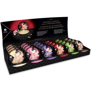 Shunga Velas de Masaje Intimo Mini Caress Display
