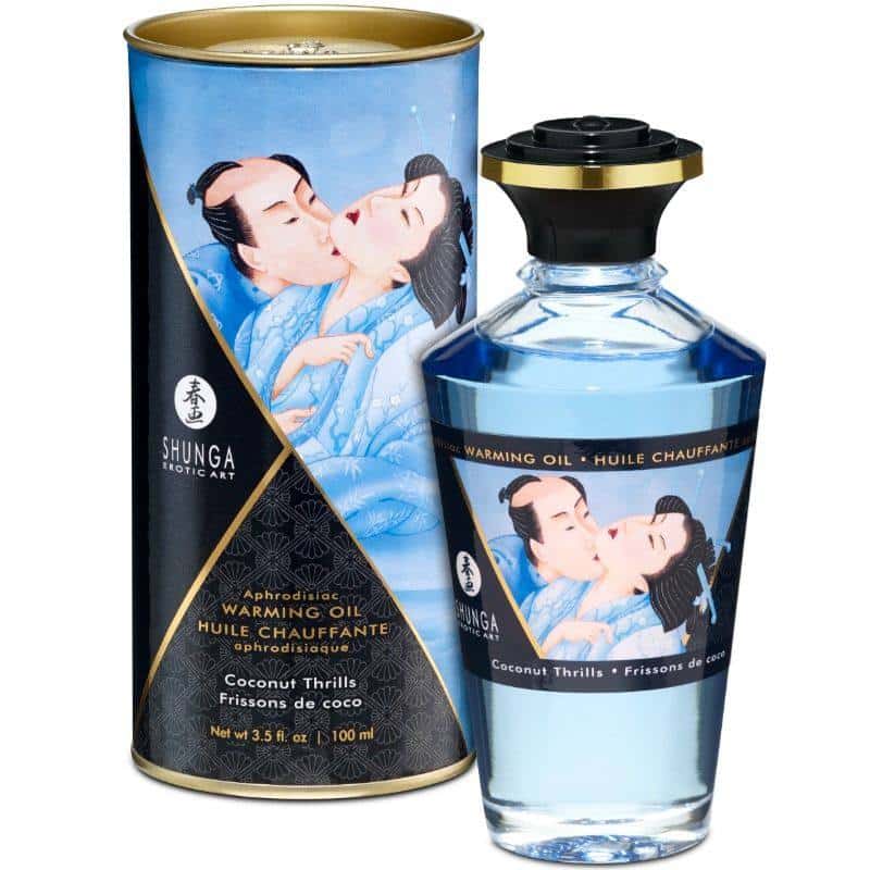 Shunga - Óleo Massagista Caloroso 100ml Sabor Coco