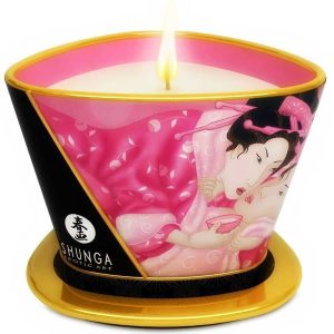 Shunga - 170 ML APHRODISIAC ROSES MASSAGE CANDLE MINI CARESS