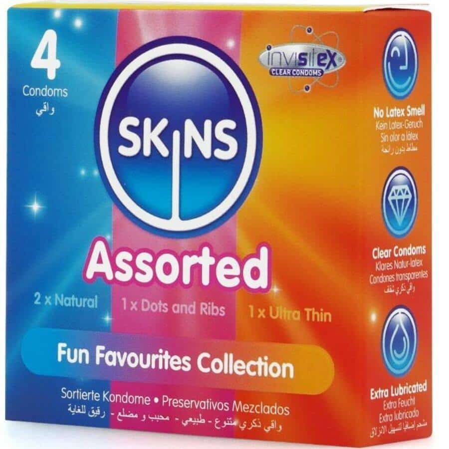 Skins Pack of 4 Assorted condoms Skins Pack of 4 Assorted condoms