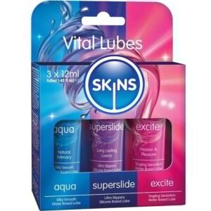 Skins 3x12ml Lubricant Kit with Aqua, Superslide & Excite