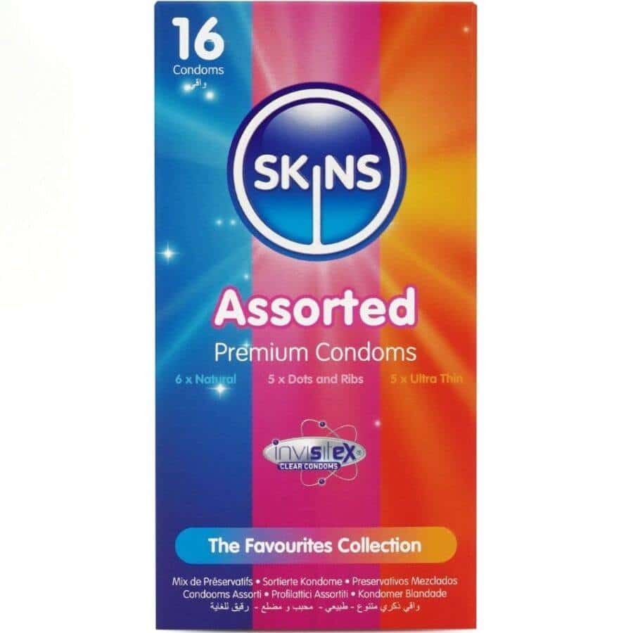 Skins - VARIETY PACK OF 16 ASSORTED CONDOMS