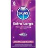 Skins - PACOTE COM 8 PRESERVATIVOS EXTRA GRANDE
