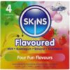 Skins - PACOTE DE 4 PRESERVATIVOS COM SABORES VAriaDOS