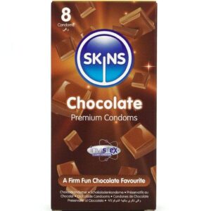 Skins - PACK OF 8 CHOCOLATE FLAVORED CONDOMS