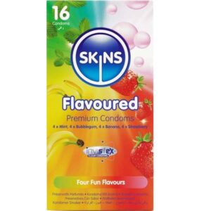 Skins Flavored Condom Pack with 16 Pieces
