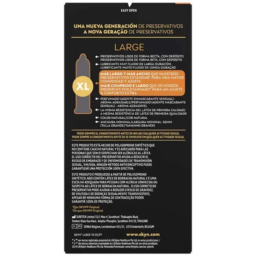 Skyn - EXTRA-FIT LARGE CONDOMS PACK OF 10 Skyn - EXTRA-FIT LARGE CONDOMS PACK OF 10