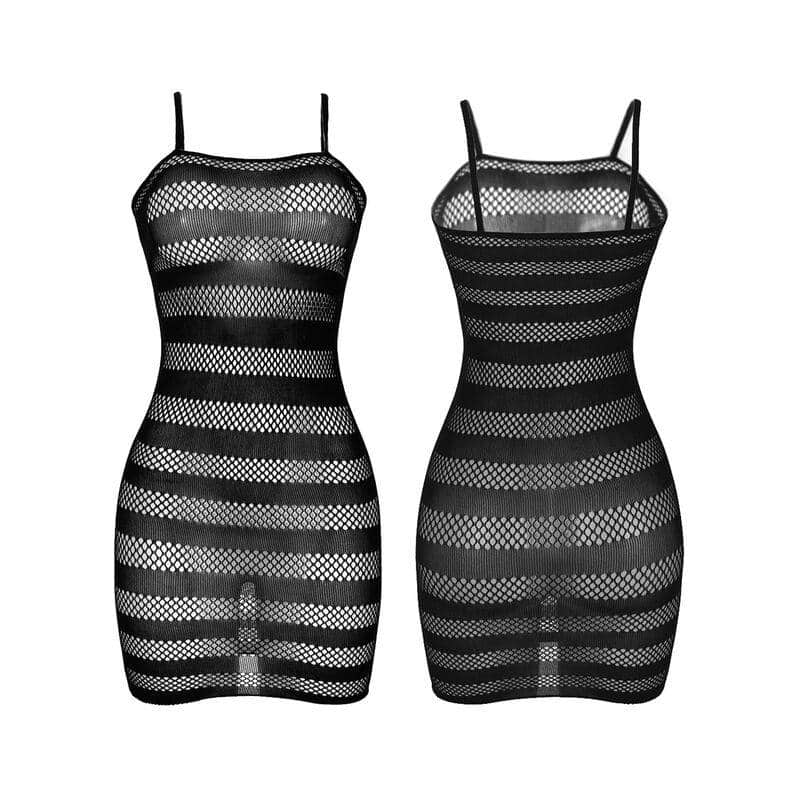 Subblime 951733 Black Stripe Fishnet Bodysuit Subblime 951733 Black Stripe Fishnet Bodysuit