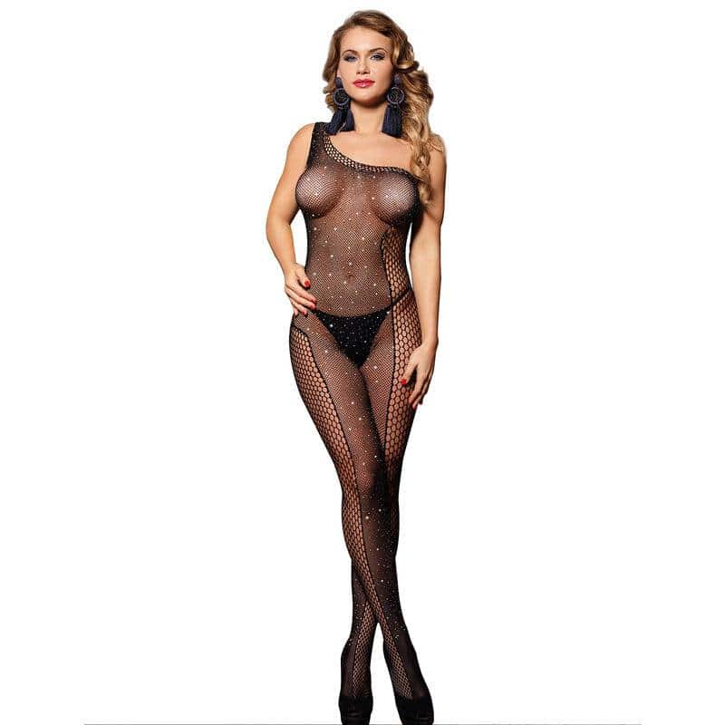 Subblime 952037 Fishnet Bodysuit with Diamonds