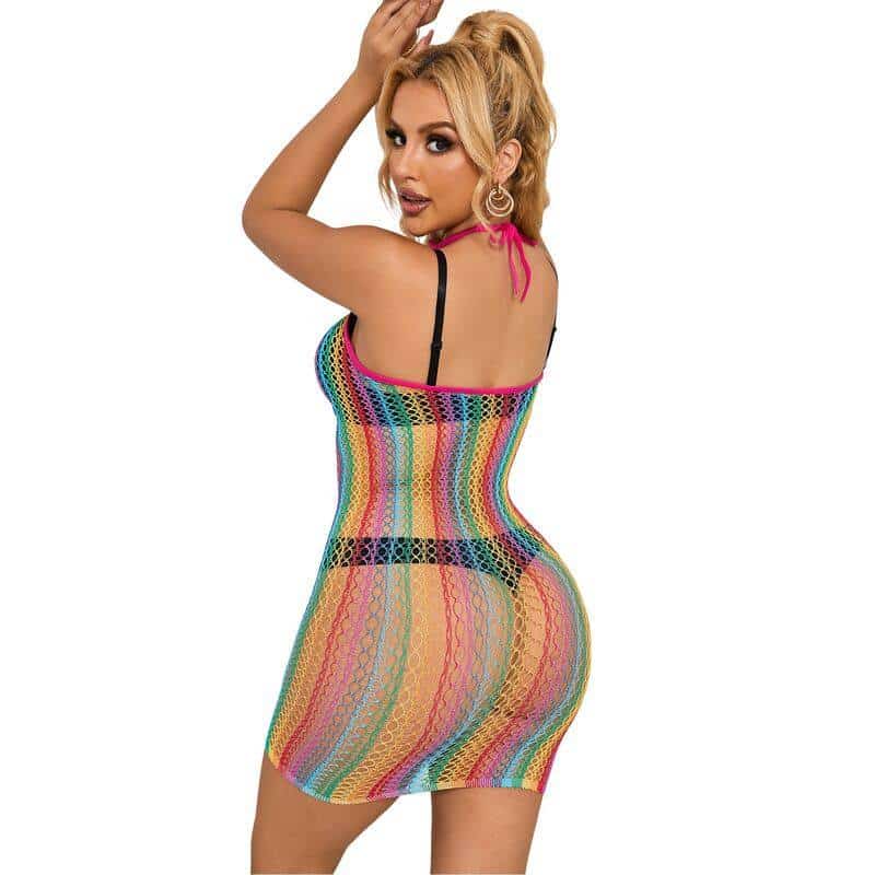 Subblime - 952341 FISHNET DRESS IN RAINBOW COLORS ONE SIZE Subblime - 952341 FISHNET DRESS IN RAINBOW COLORS ONE SIZE