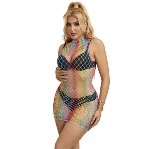 Subblime 952433 Vestido Fishnet Arco-íris