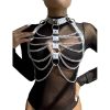 Subblime Chest Harness 953737 with Silver Chains