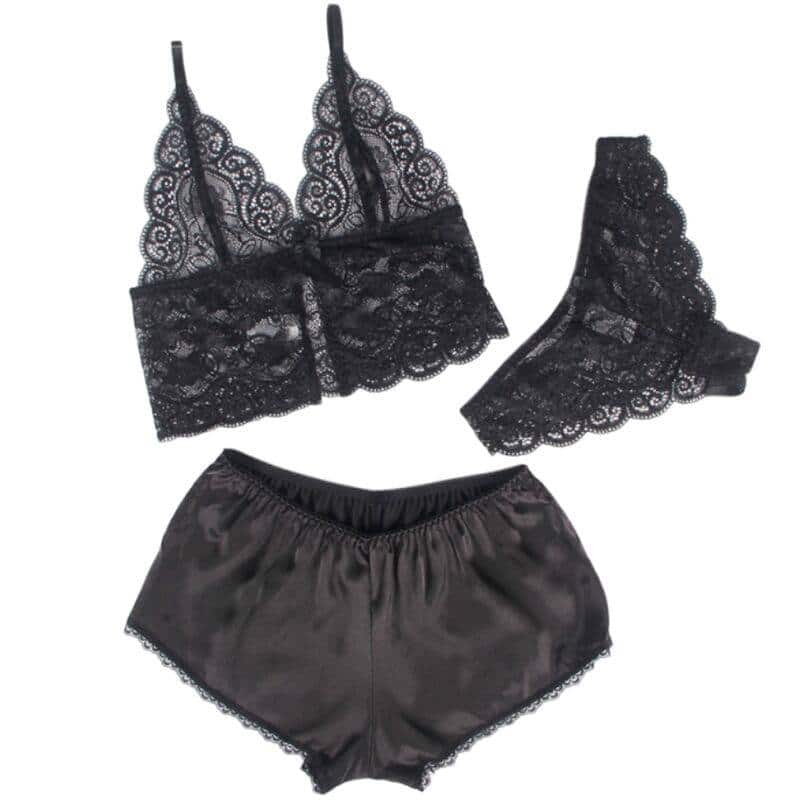 Subblime 953911 Camisola seda renda preta Subblime 953911 Camisola seda renda preta