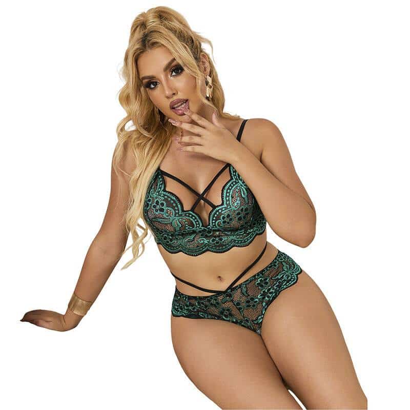 Subblime 954086 Green Lace Bra Set S/M Subblime 954086 Green Lace Bra Set S/M