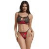 Subblime 955533 Red Mesh Bra Set with Zip
