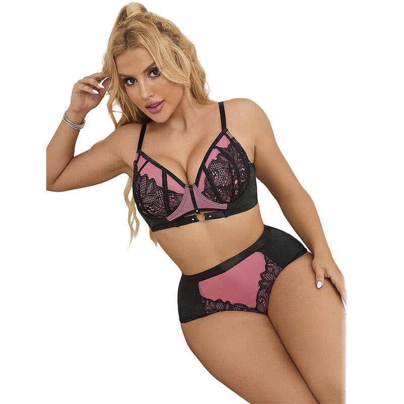 Subblime - 955571 GREEN Leather BRA SET WITH Pink ZIP S/M Subblime - 955571 GREEN Leather BRA SET WITH Pink ZIP S/M