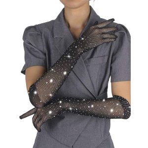 Subblime - 957469 Black TRANSPARENT GLOVES WITH SHINE S/M