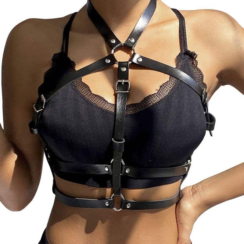 Subblime Chest Harness with Leather Ring Subblime Chest Harness with Leather Ring