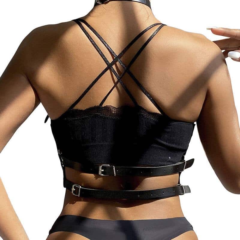 Subblime Chest Harness with Leather Ring Subblime Chest Harness with Leather Ring