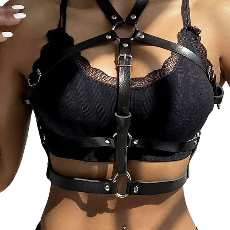 Subblime Chest Harness with Leather Ring