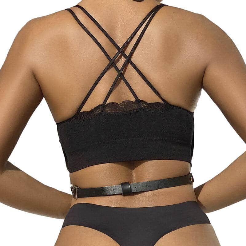 Subblime Leather Chest Harness with Chains Subblime Leather Chest Harness with Chains