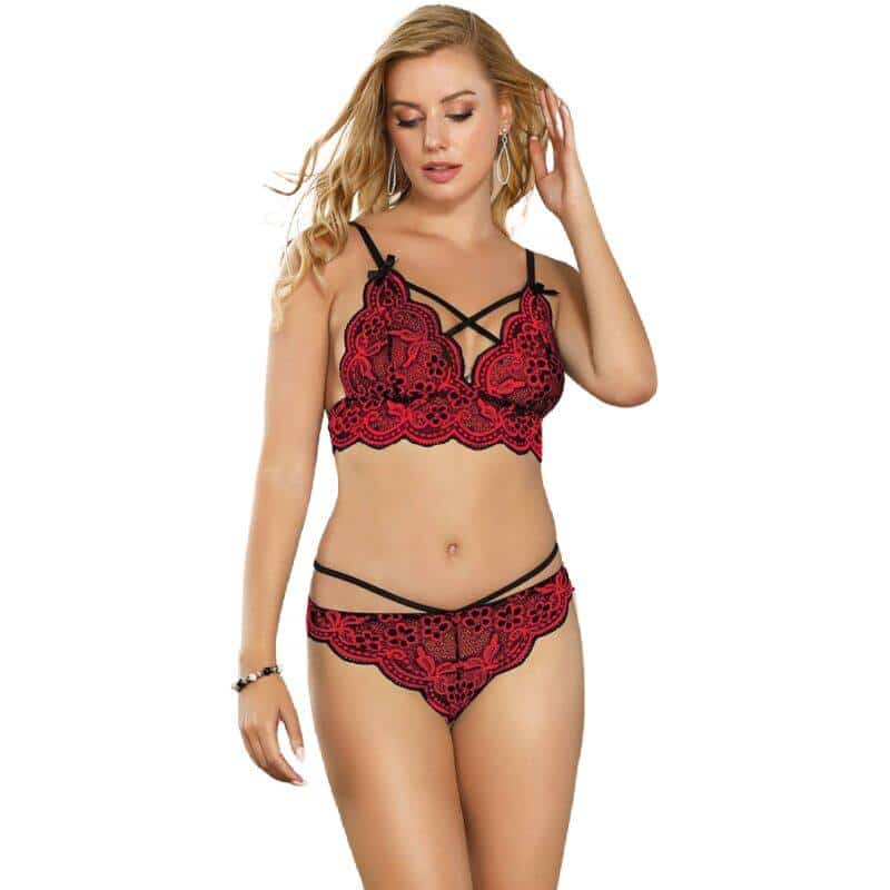 Subblime Lace Top & Panty Set L/XL