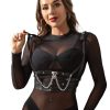 Subblime Harness Corset with Chain Accent