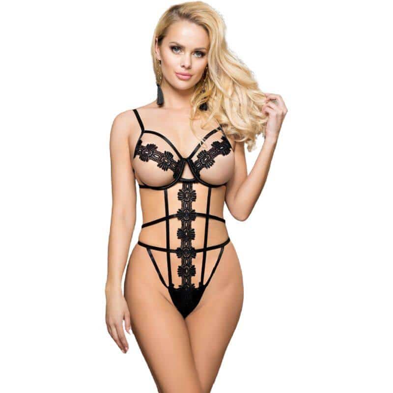 Lace Teddy Strappy by Subblime L/XL