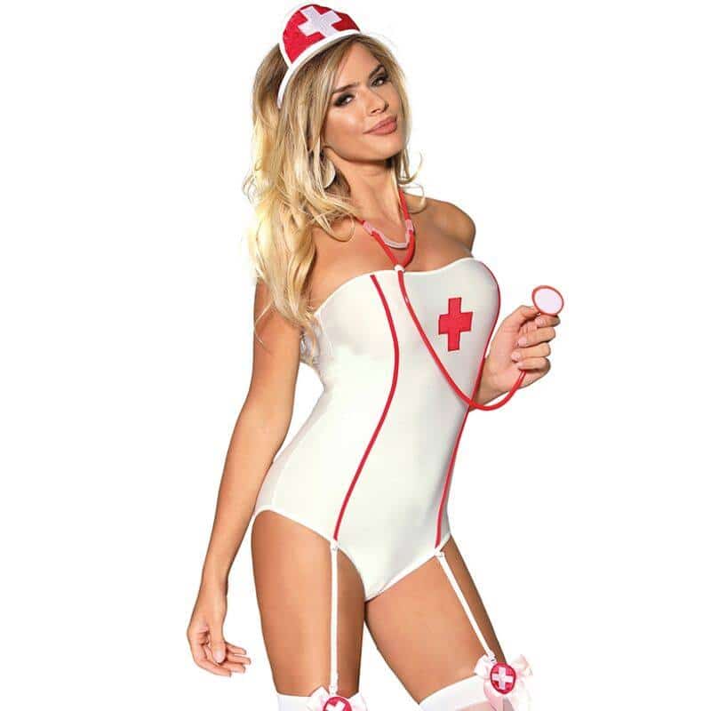 Subblime Nurse Costume Teddy S/M Lingerie Subblime Nurse Costume Teddy S/M Lingerie