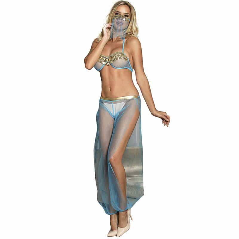 Subblime Blue India Style Bralette Lingerie Set