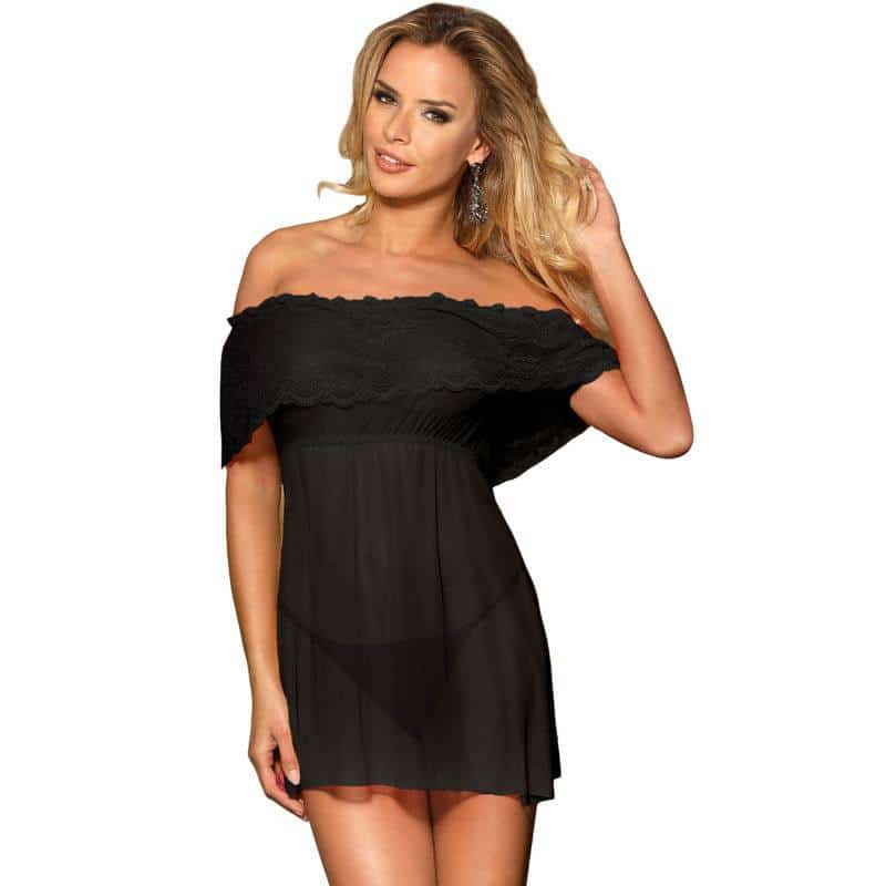 Subblime Short Dress Set with Thong Black Subblime Short Dress Set with Thong Black