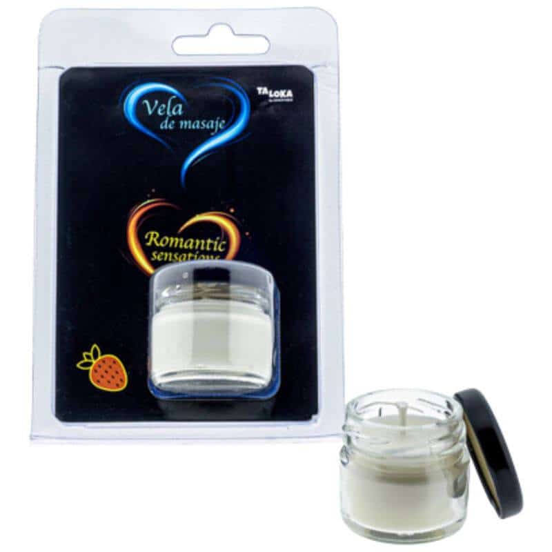 Taloka Strawberry Scented Massage Oil Candle