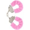Toyjoy - Pulseiras de Couro Rosa com Pelúcia