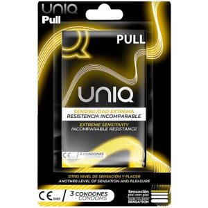 Uniq - STRIPED Latex-FREE CONDOMS, PACK OF 3