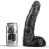 22cm Black Dong Vibrator for Anal Play