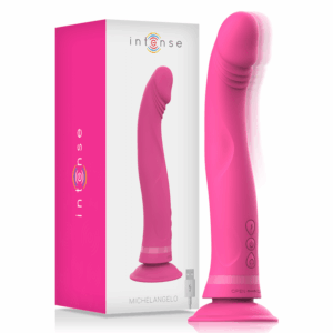 Michelangelo Pink Silicone Dildo Vibrator - Intense