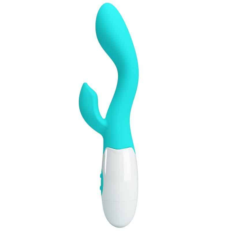 Pretty Love G-Spot Vibrator with Aqua Green Clitoral Stimulation Pretty Love G-Spot Vibrator with Aqua Green Clitoral Stimulation