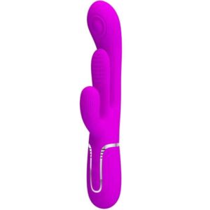 Pretty Love Shania Triple Rabbit Vibrator in Pink with 7 Functions
