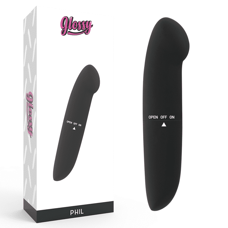 Phil Black Vibrator by Glossy - Sleek and Travel-Friendly