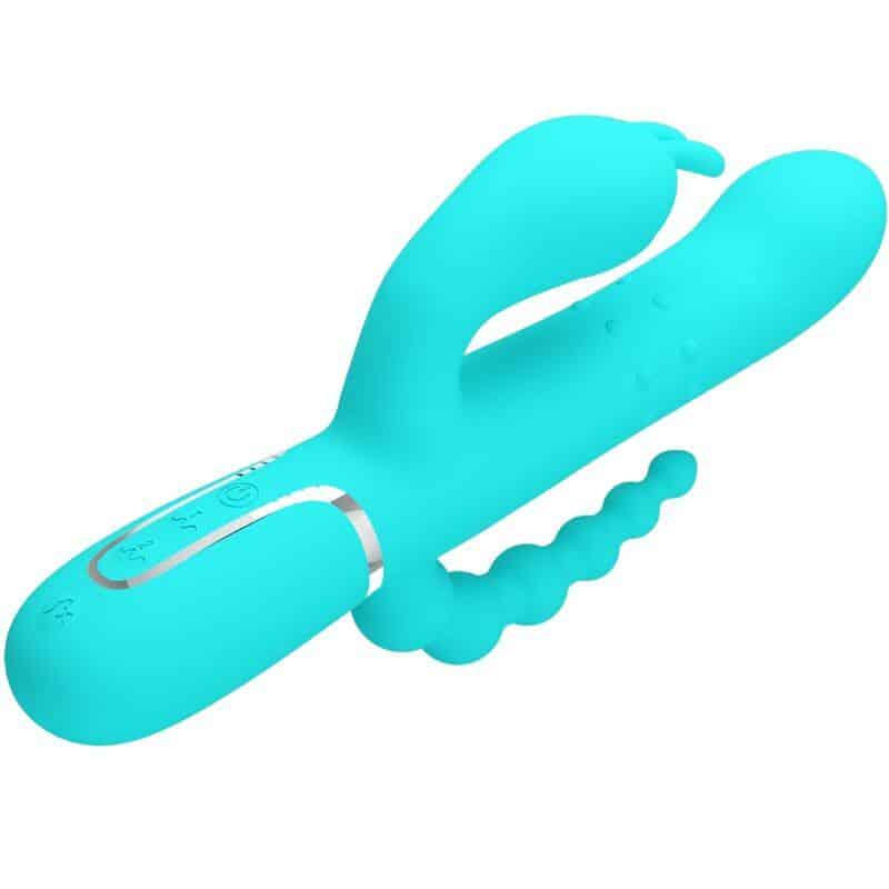 Blue Triple Vibrator Pretty Love Cammy 4 in 1 Multifunction Blue Triple Vibrator Pretty Love Cammy 4 in 1 Multifunction