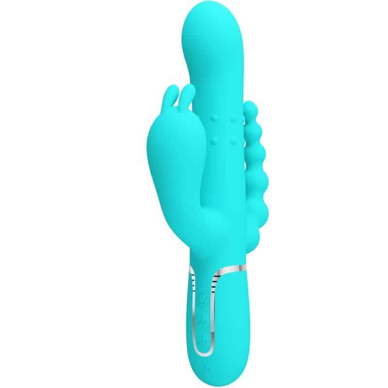 Blue Triple Vibrator Pretty Love Cammy 4 in 1 Multifunction